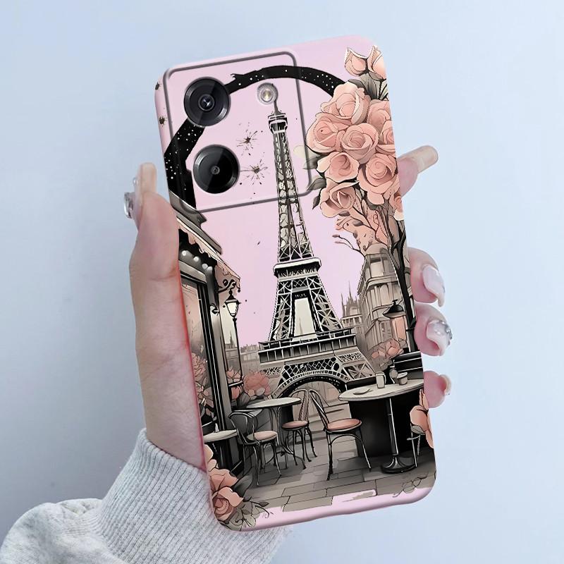 For Xiaomi Poco M7 Pro 5G Phone Case Fashion Flower Girl Design Soft Silicone TPU Back Housing for Poco M 7 Pro M7Pro 5g Covers