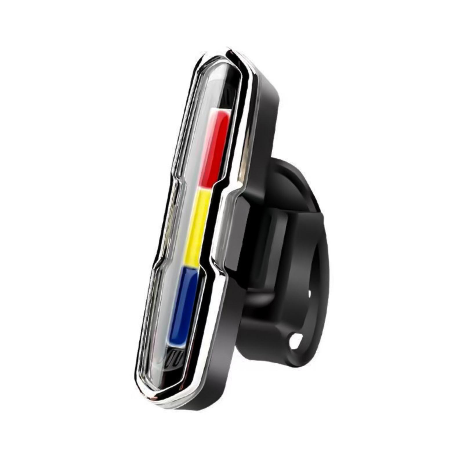 Tricolor Taillight USB Charging Flashing Night Bike Mountain Bike Taillight Outdoor Cycling Equipment One Size белый