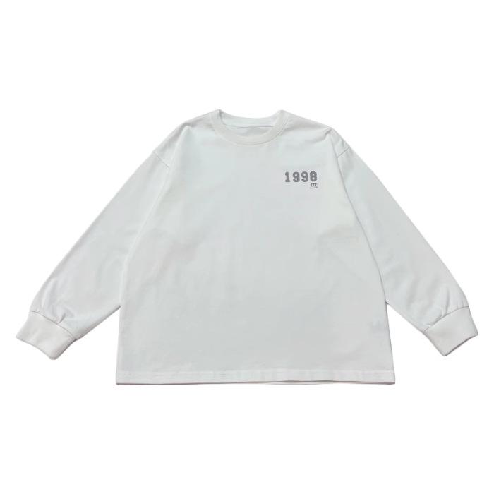 

«Модная футболка с длинными рукавами и мультяшным принтом для мальчиков — коллекция осень 2024» 170 cm белый