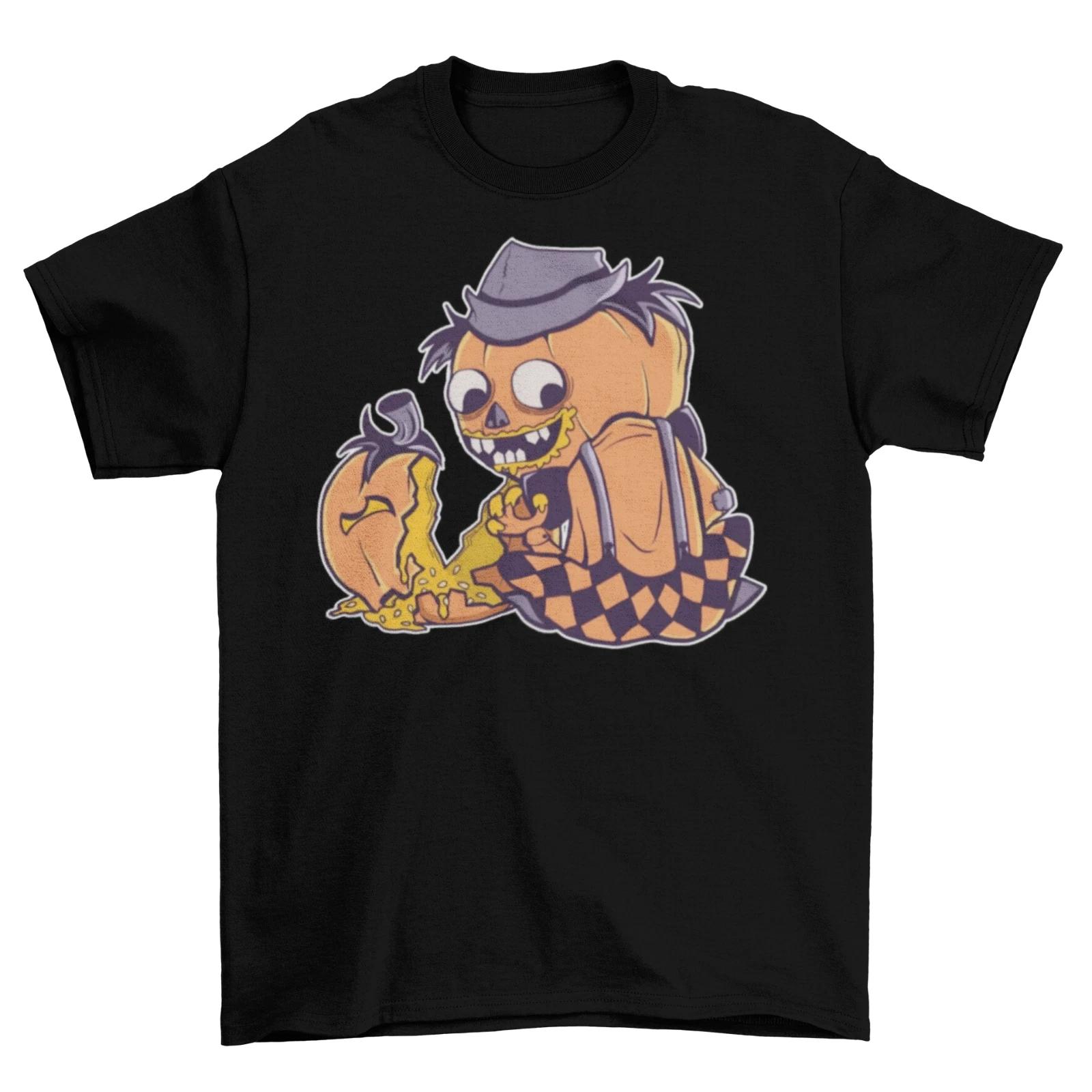 Pumpkin Cannibal T-Shirt Unisex Adult Funny Horror Farmer Halloween Sizes New M