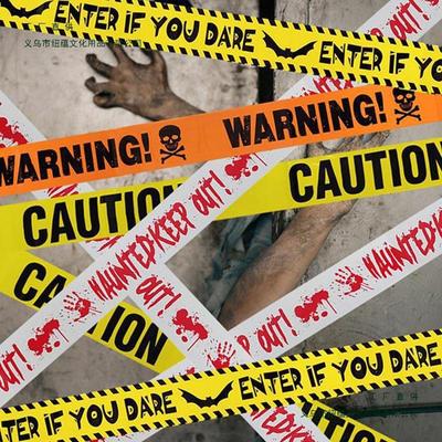 Halloween Caution & Warning Tape for Haunted Houses and Horror Scenes