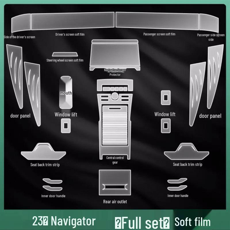Lincoln Nautilus Screen Protector: TPU Center Console & Navigation Display Film
