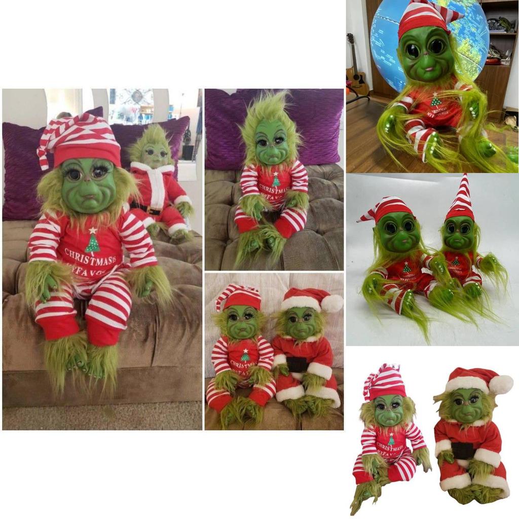 Whimsical Green Elf Plush Doll Christmas Gift 30cm Size