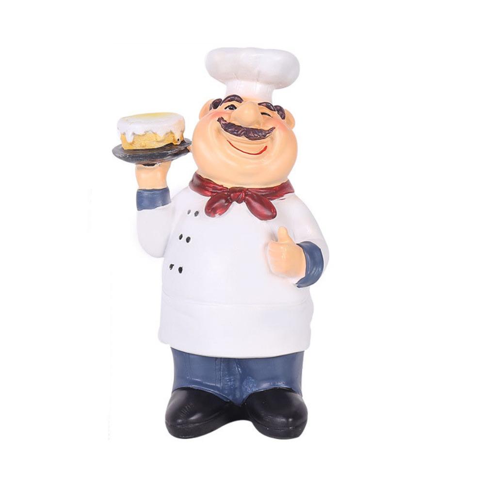 Handicraft Farmhouse Cake Shop Decor Model Chef Resin Figurines  Kids Birthday Gift