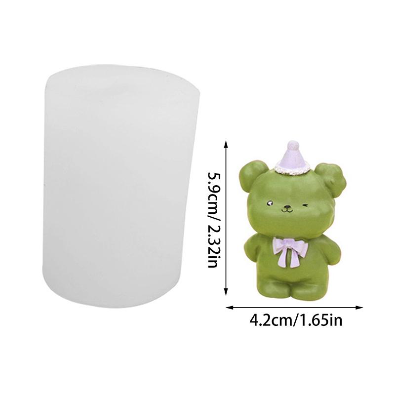 3D Silikonová forma na svíčky DIY Roztomilý medvídek Svíčka pro mazlíčky Čokoláda Led Dort Výrobní potřeby Ručně vyráběné mýdlo Sádra Pryskyřičná forma Dekor Dárky