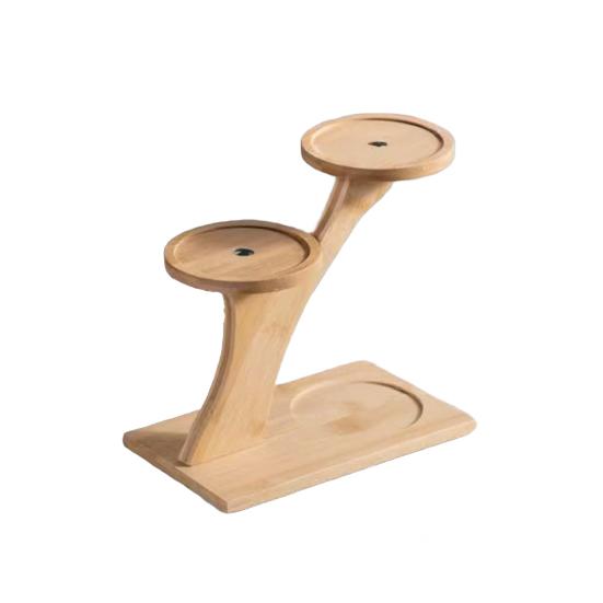 Wooden Tiered Plant Stand Rustic Planter Holder with 3 Tiers Decorative Desktop Display Stand for Potted Succulents Small Figurines