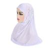 Beautiful Big Gilrs Muslim Hijab Lace Rhinestone Shawl Headscarf Hat New Islamic Scarf