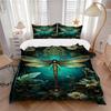 3pcs Dragonfly Art Duvet Cover Set -Includes 1 Duvet Cover and 2 Pillowcases, No Quilt Core, All-Season Home Decor  Yy251111107