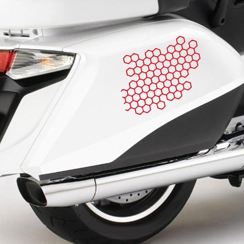 Motorcycle Sticker Honeycomb Helmet Decals Stickers Car Refit Creative Body Decoration Decals Waterproof Bumper Sticker