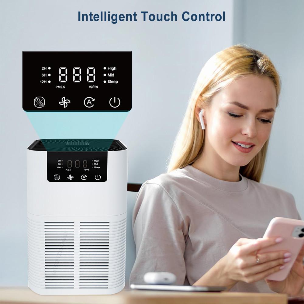 Household Aromatheraopy Air Purifier HEPA  Air Freshener Intelligent Touch Control Ions Generator Odor Eliminator