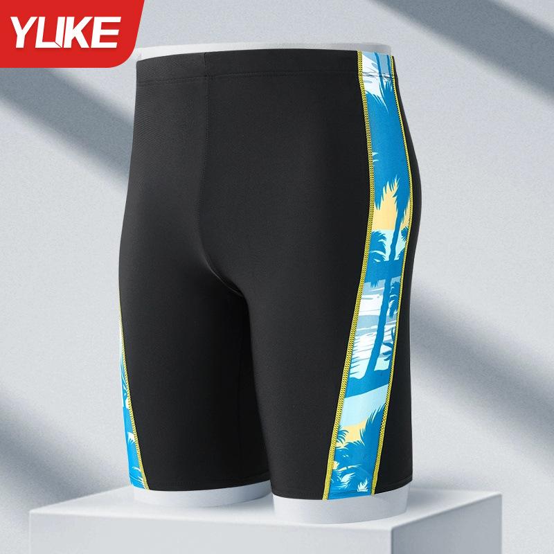 

Мужские плавки-шорты с плоскими штанинами для предотвращения неловких ситуаций - Большой размер, Пятиточечные, Профессиональная плавательная одежда 3XL