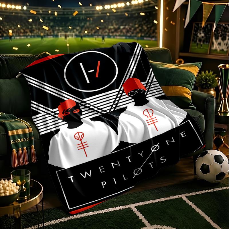 Twenty One Pilots Music Evolution Blanket Flannel Bedding Blanket Perfect for Travel, Camping, Living Rooms, Offices, Sofas, Fan Christmas gift