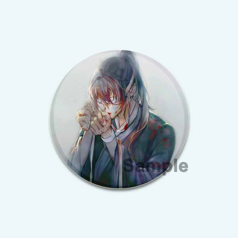 32/44/58 mm Anime Heaven Official's Blessing Badge Hua Cheng/Xie Lian Cartoon-Broschen, handgefertigt, niedliche Emaille-Anstecker als Schmuck, Geschenk-Accessoire