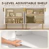 Storage Cabinet Cupboard 2 Doors Adjustable Shelf Sideboard White