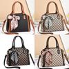 Fashionable Pu Tote Bag For Women With Stylish Plaid Design And Soft Structure