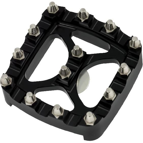 HDBUBALUS Offroad Mini Brake Pedal Pad Cover Aluminum Fit for Harley Sportster Softail Dyna XG Black