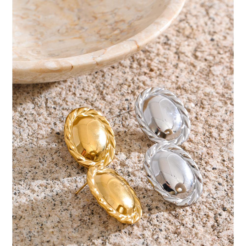 Boucles d'oreilles Clous Simples Yhpup Quotidiennes en Acier Inoxydable pour Toutes les Occasions Imperméables Métal Polyvalentes Minimalistes Bijoux Plaqué PVD