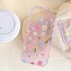 Korean Aesthetic Glitter Flower Chain Case for iPhone 14/15/16/17 Pro Max