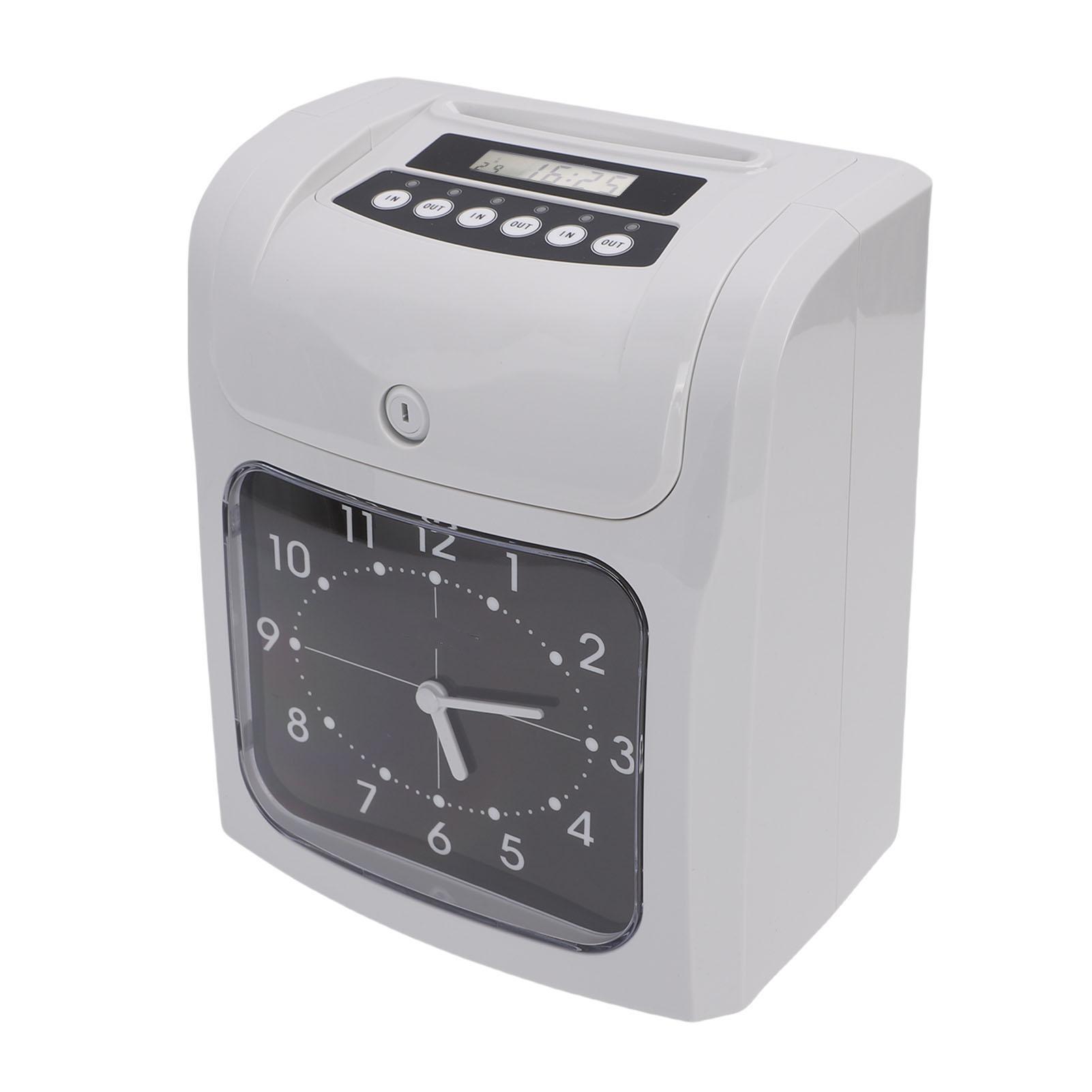 

Electronic Time Recorder with Attendance Cards Microcomputer Punch Clock for Small Business Employee English