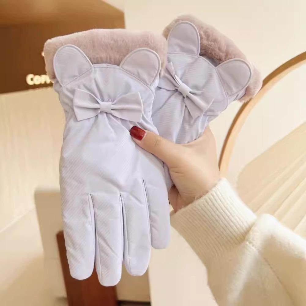 Warm gloves women's winter velvet thickened suede autumn and winter cold touch screen new cycling skiing gloves