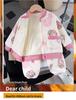 Infant Girls' Flannel Pajama Set - Autumn/Winter Toddler Homewear, Two-Piece