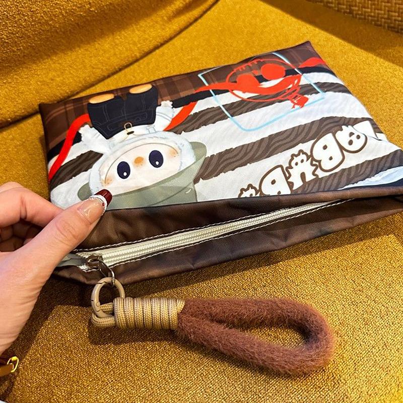 Cartoon Anime Cute Labubu Cosmetic Bags Handbag Large Capacity Makeup Bag Portable Storage Bag Pencil Case Girly Sweet Gifts