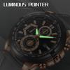Quartz Machine Core Men Watch Waterproof  Luminous Pointer Calendar Casual Leather Strap Wristwatch