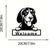 1pc Dog Welcome Metal Wall Art Gordon Setter Dog Wall Sign, Perfect Decoration for Home, Living Room, or Office Decor