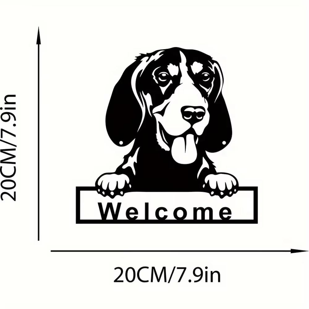 1pc Dog Welcome Metal Wall Art Gordon Setter Dog Wall Sign, Perfect Decoration for Home, Living Room, or Office Decor