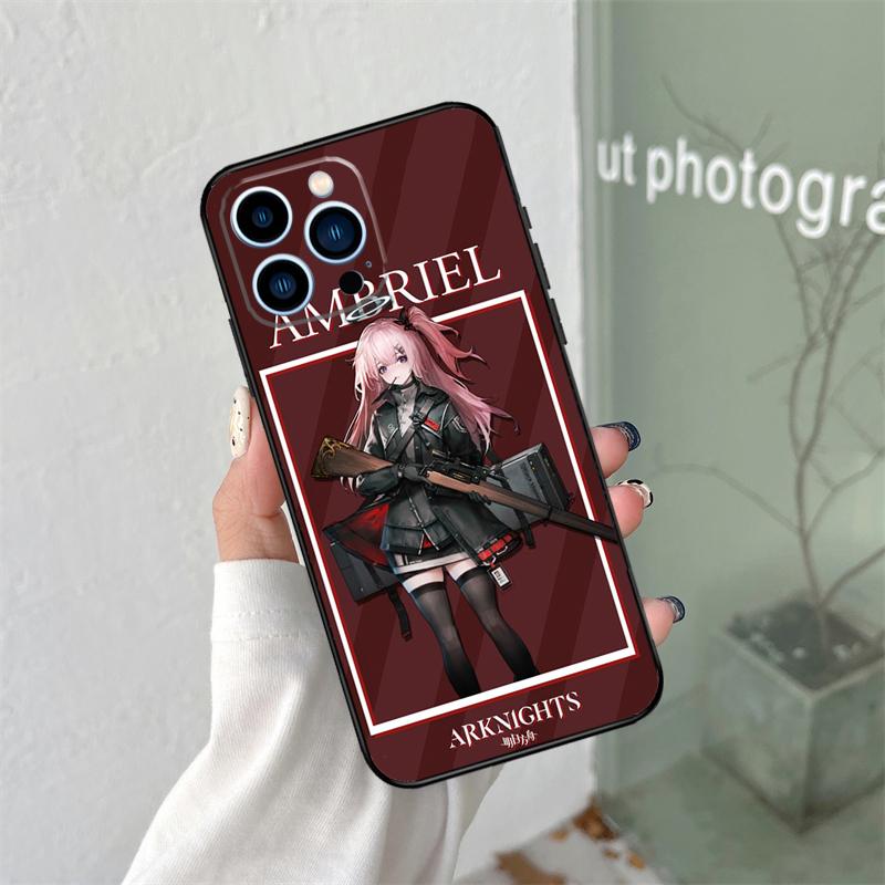 Amiya Ansel Arknights Silicone Soft Case For iPhone 17 Air 11 15 16 14 Pro Max 12 13 Mini 16 Plus 16e Back Cover