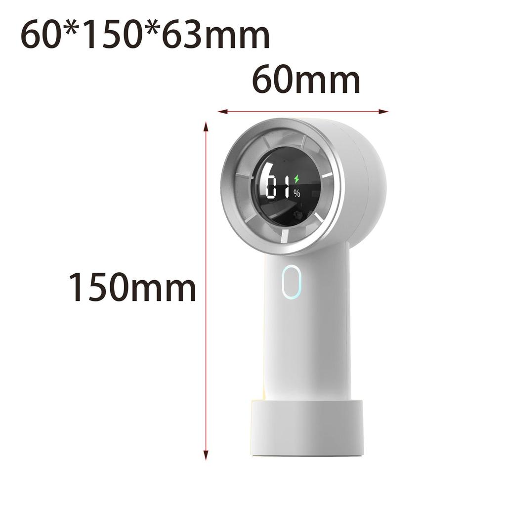 Small Table Fan Cute Design Display Electricity In Real Time Mini Hand Held Fan for Fishing Home Office Indoor Outdoor Barbecue