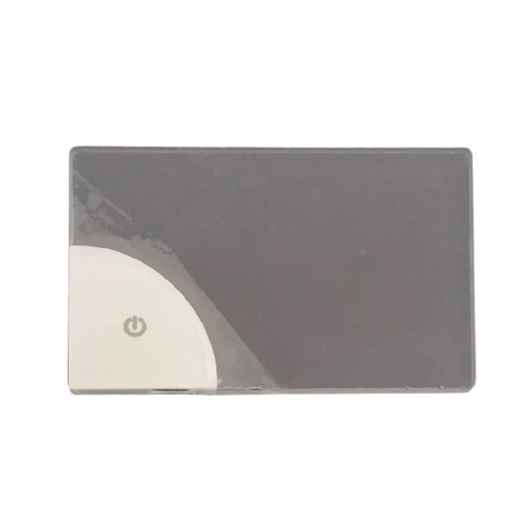 Pocket Sized LED Card Lamp Nameplate Light with Rainbow Effects for Business Professionals Transparent Name Tag Board