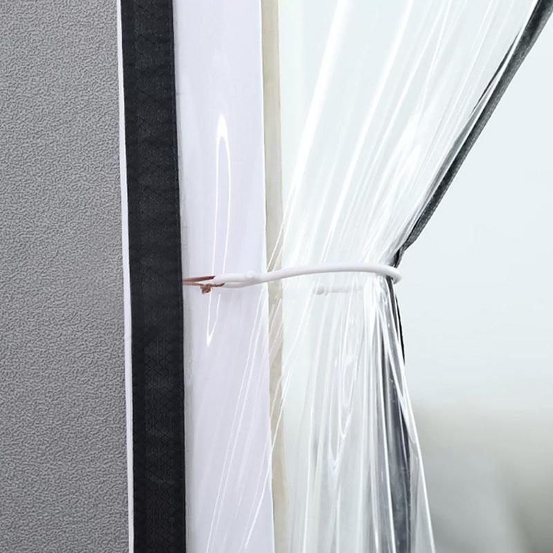 Magnetischer, selbstansaugender, transparenter Klimaanlagen-Türvorhang, winddichter und warmer Schlafzimmer-, Küchen-Rauchschutz-Trennvorhang