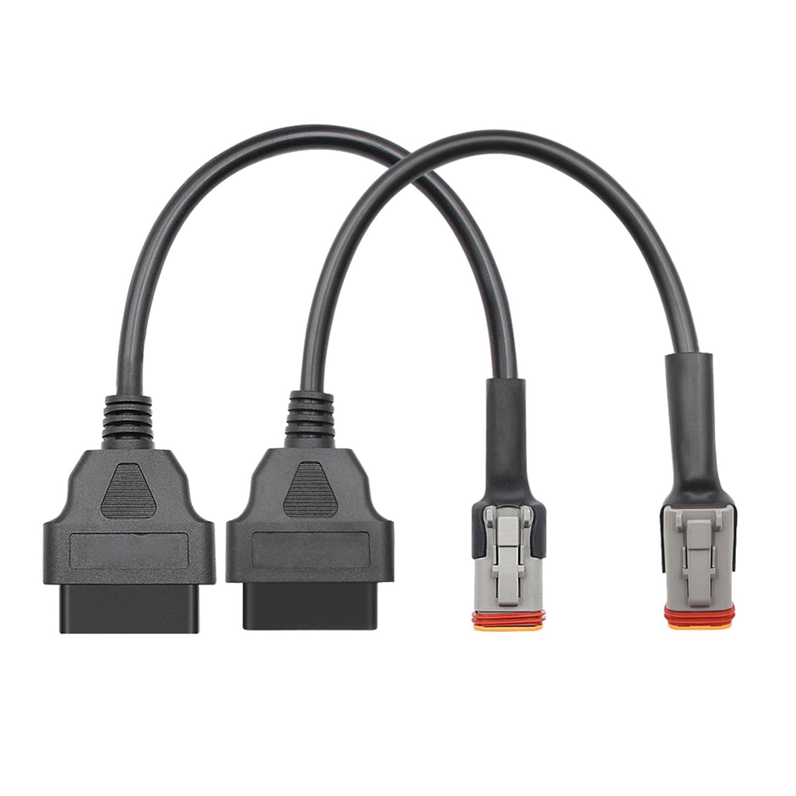

Bike Motorcycle Scanner Adapter Cable, OBD Compatibility Suitable for 6+4 Pin Connections Efficient Diagnosis Monitoring