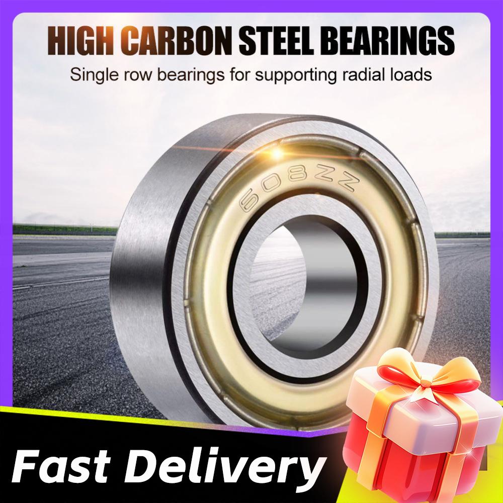 10-100PCS 608ZZ Ball Bearings 608ZZ Metal Double Shielded Miniature Deep Groove Skateboard Ball Bearings 8mm X 22mm X 7mm
