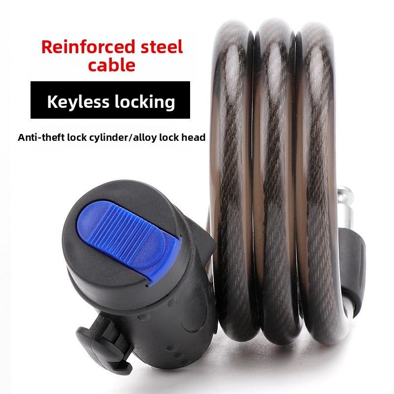 Bicycle Lock Color Steel Wire Lock Antitheft Key Lock For Cycling Equipment