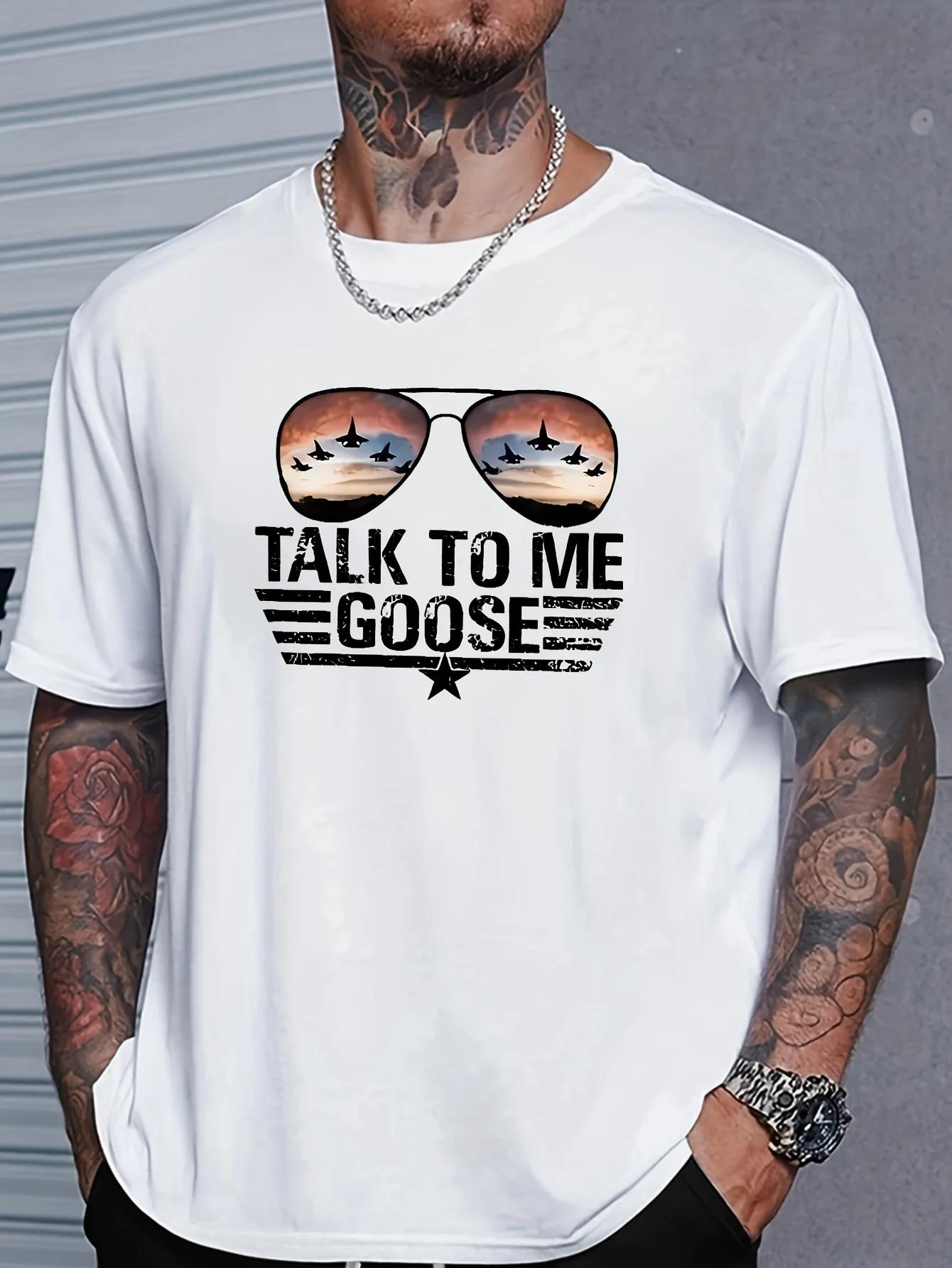 TALK TO ME GOSE Graphic TShirt for Men Casual Comfy Tees  Summer Mens Clothing S