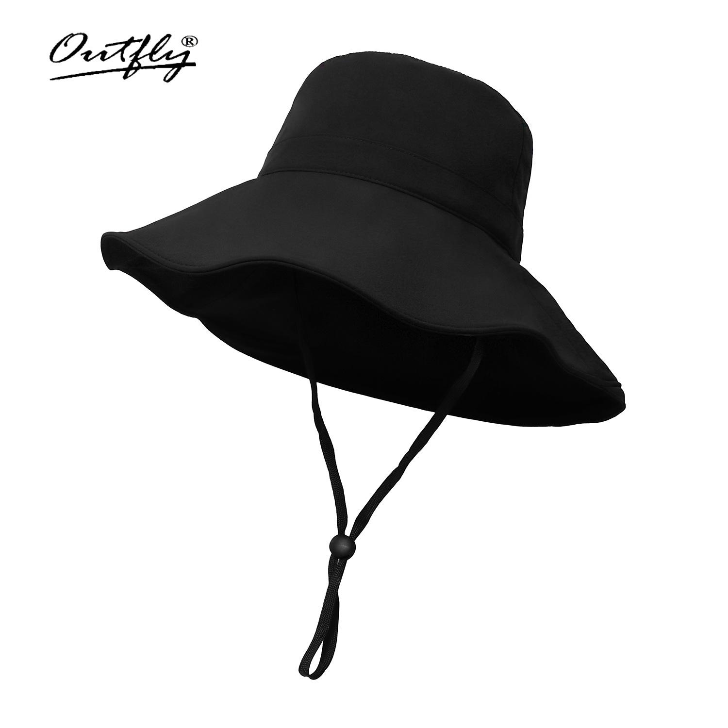 

Spring/Summer Ladies Large Brim UV-Protective Foldable Bucket Hat 54-57CM