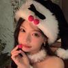Cherry Plush Christmas Hat Sweet Fur Xmas Cap Cute Santa Claus Hat  Gifts
