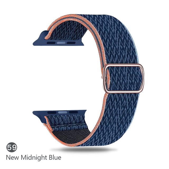 Cinturino in Nylon per Apple watch band 44mm 40mm 38mm 42mm ultra 2 49mm SOLO bracciale correa iwatch series 9 7 SE 6 5 4 8 45mm 41mm