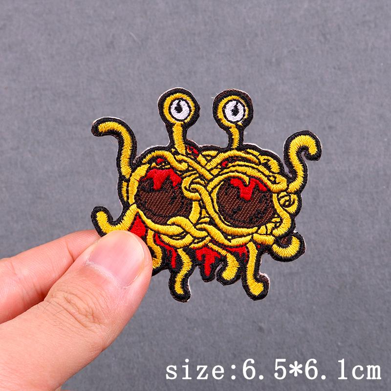 Demon Skull Patch Iron On Embroidery Patches For Clothing Thermoadhesive Patches For Clothes Hip Hop Punk Patch Stickers Badges