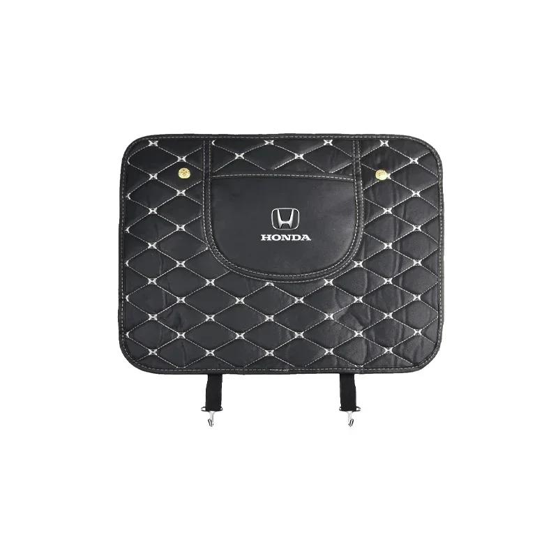 

XR Car New Honda Car anti-kick mat Interior pu leather seat back anti-scratch protection mat for Honda Civic Accord CRV HRV Fi