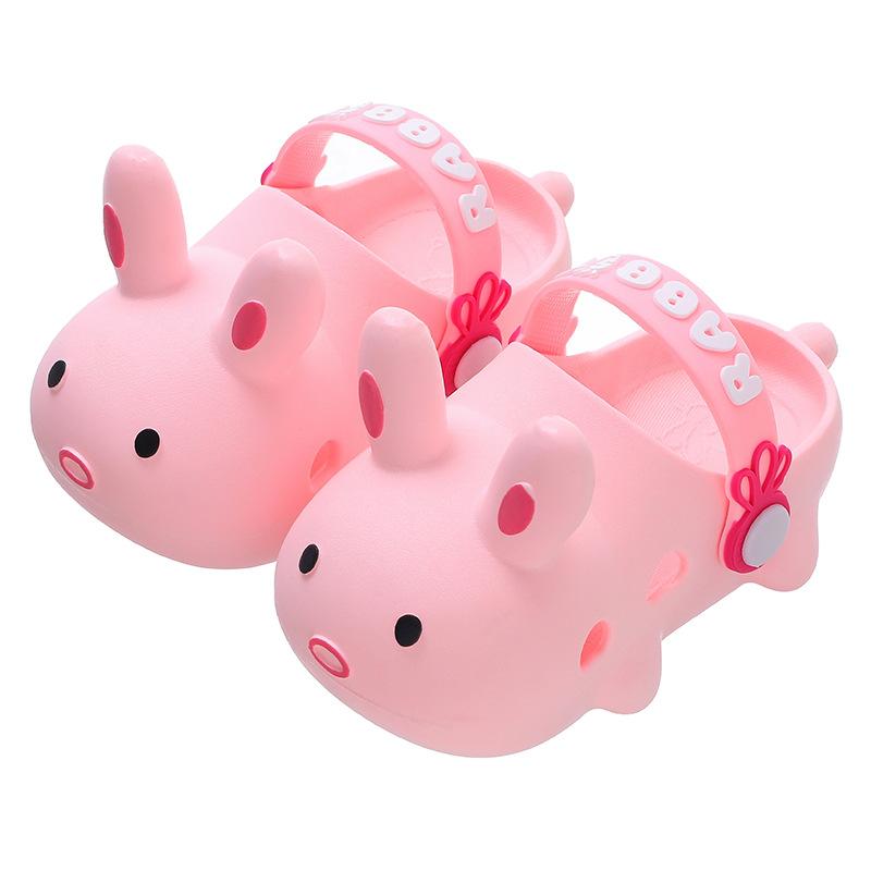 Children's Summer Cartoon Clogs for Boys and Girls, Indoor and Outdoor Wear, Closed-Toe Hole Shoes, Toddler Baby Non-Slip Soft Sole Sandals