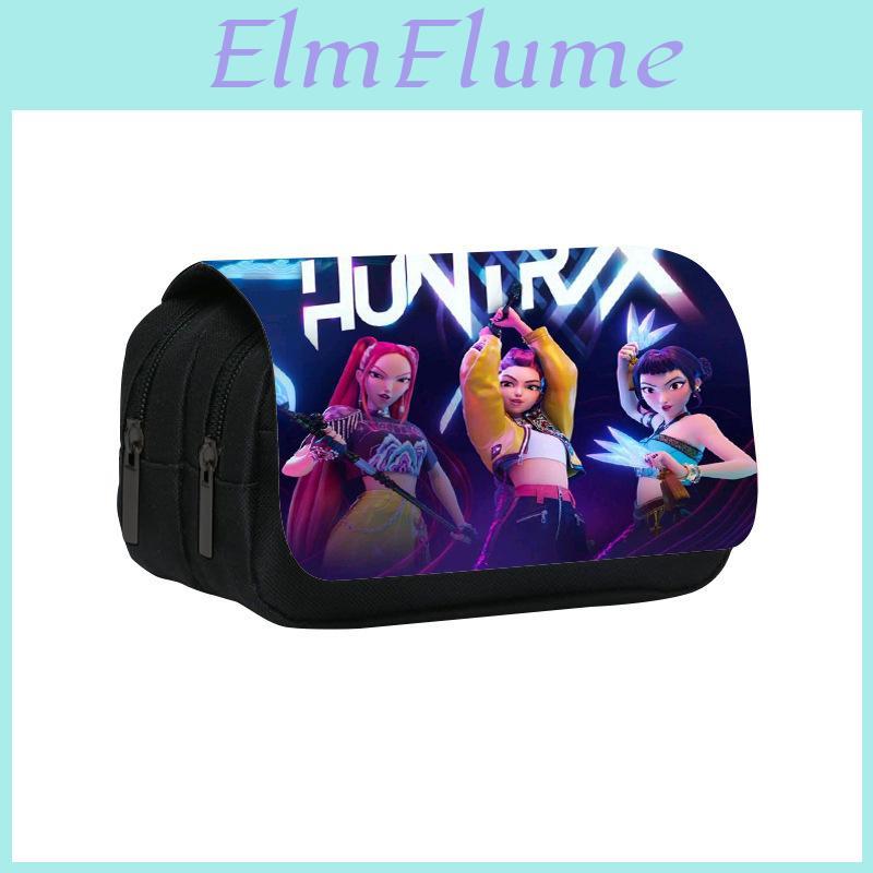 Kpop Demon Hunters Vzorovaný organizér na tužky z odolného polyesterového materiálu pro studenty