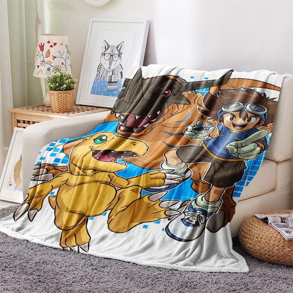 

Digimon Themed Flannel Blanket, Soft Warm for Home Bedroom, Ideal Gift for Anime Fans, Cozy for Daily Rest 75x90cm