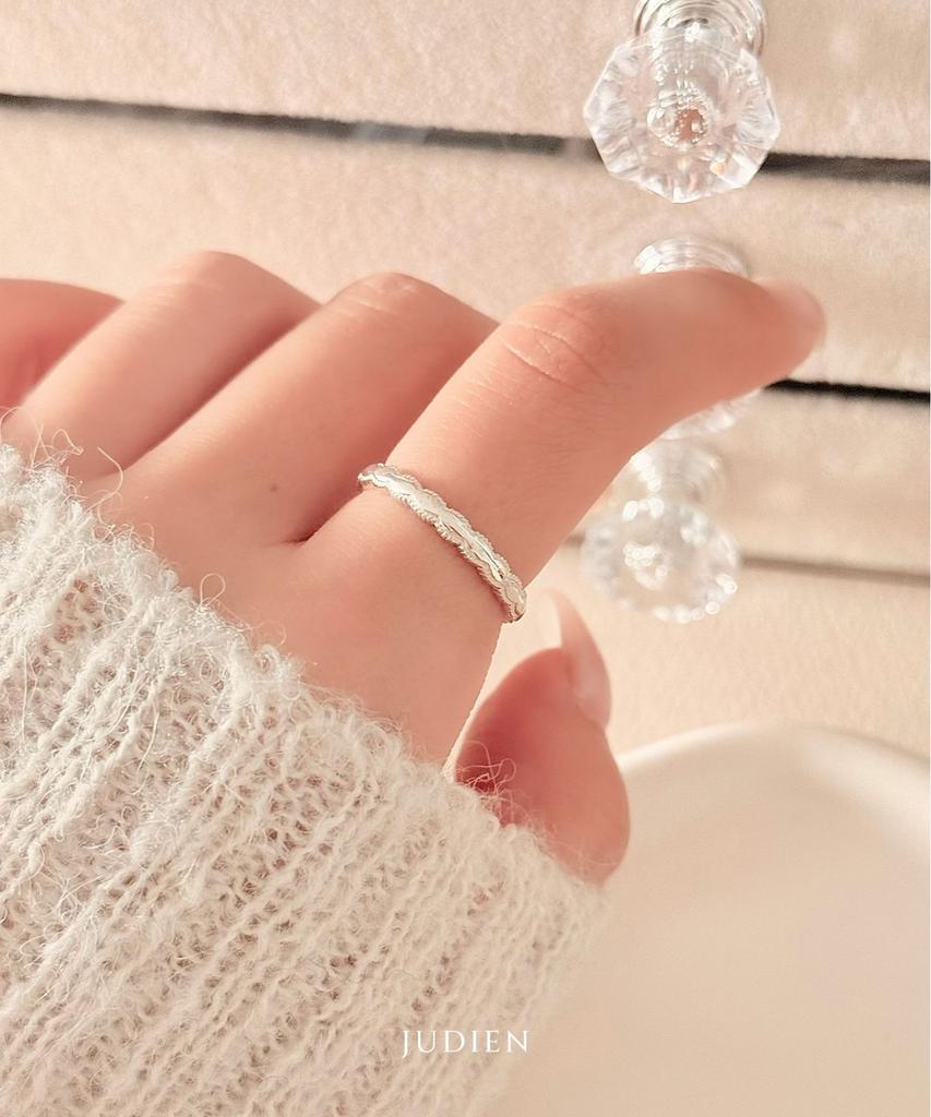 Judien Silver 925 Grain Lace Layered Ring