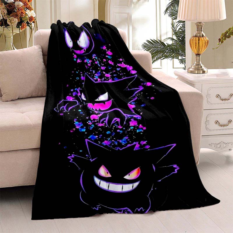 Die neue bedruckte Gengar-Decke für 2026 ist eine warme und bequeme Flanelldecke, geeignet für Schlafzimmer, Sofas, Betten, Stühle, Picknicks