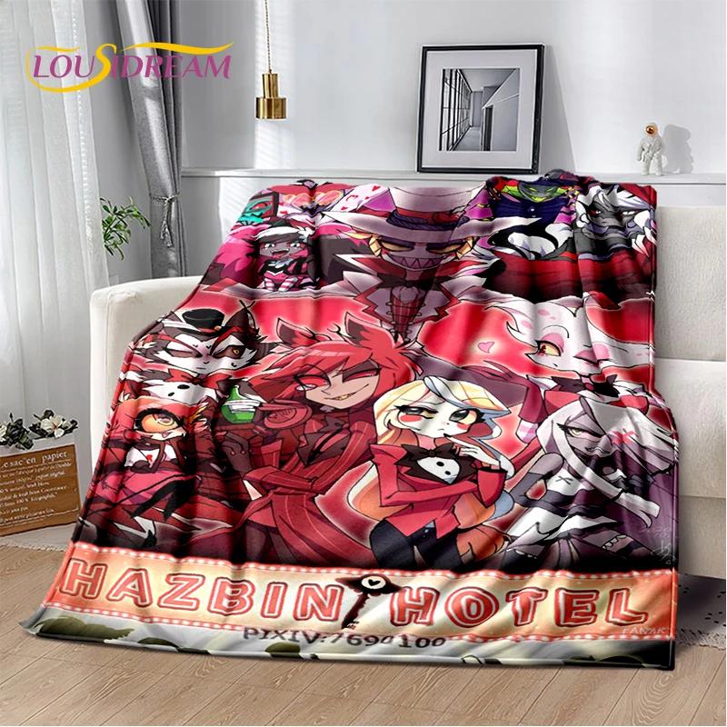 2026 H-Hazbin Hotel Charlie Cartoon Soft Blanket,Soft Throw Blanket for Home Bedroom Bed Sofa Picnic Travel Cover Child Gift