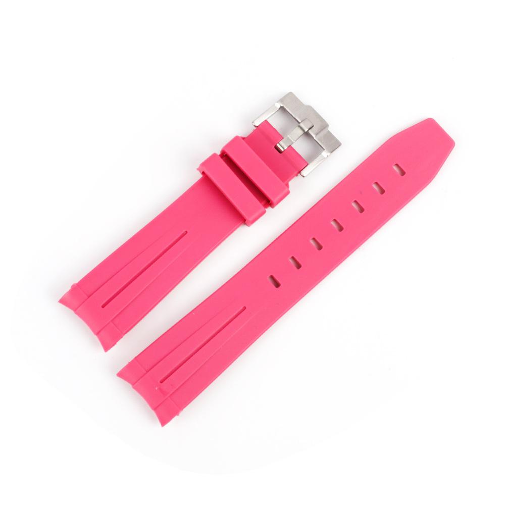 Curved Interface Rubber Watch Strap 20mm Men Women Waterproof Sports Watch Band for Moonswatch Watchband Watch Accessories