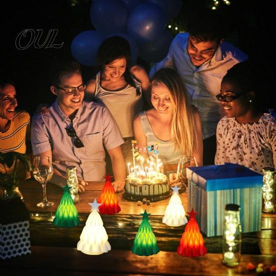 Decorative Tree for Dorm Christmas Lamp, Light Up Mini Xmas Night Light, Festive Atmosphere Battery Operated Holiday Tabletop Decoration Winter Indoor